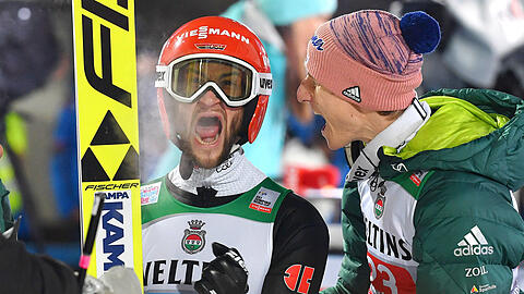 "Die Deutschen brauchen sich nicht zu verstecken", sagt Skisprung-Legende Martin Schmitt über das DSV-Duo Markus Eisenbichler und Karl Geiger (r.) vor der Vierschanzentournee.