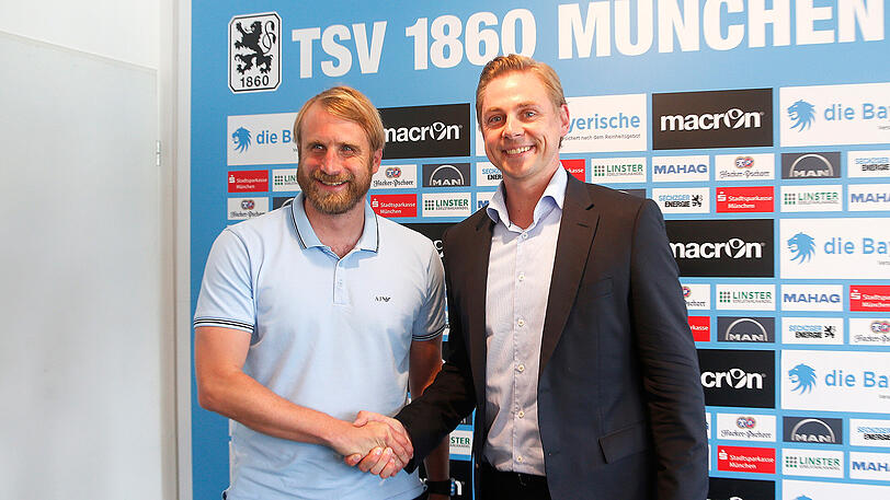 Verstehen sich sehr gut: TSV-Trainer Daniel Bierofka (l.) und Geschäftsführer Markus Fauser.