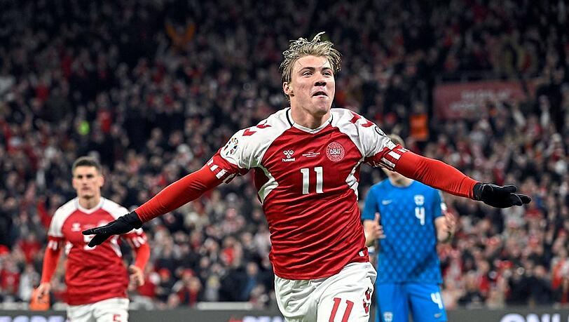 Neuzugang auf Bayerns Wunschliste? Der dänische Nationalstürmer Rasmus Højlund von Atalanta Bergamo. Neuzugang auf Bayerns Wunschliste? Der dänische Nationalstürmer Rasmus Højlund von Atalanta Bergamo.