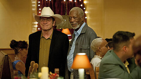 Tommy Lee Jones (l.) und Morgan Freeman.