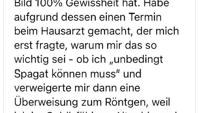 Einer der vielen Erfahrungsberichte, die Madeleine Alizadeh über Instagram erreicht hat. Einer der vielen Erfahrungsberichte, die Madeleine Alizadeh über Instagram erreicht hat.