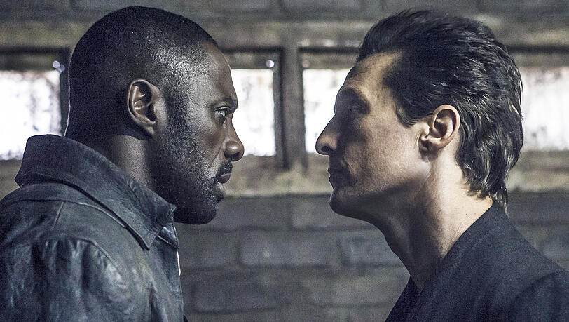 Roland Deschain (Idris Elba, li.) und sein Widersacher Walter (Matthew McConaughey). Roland Deschain (Idris Elba, li.) und sein Widersacher Walter (Matthew McConaughey).