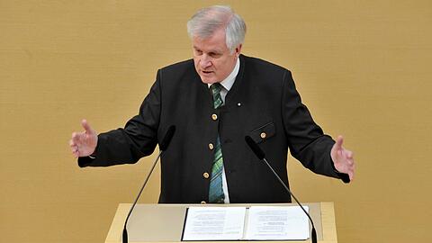 Er wolle die junge Generation von der Zinslast befreien: Horst Seehofer bei seiner Regierungserklärung im Landtag.