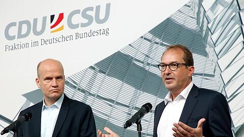 Ralph Brinkhaus und Alexander Dobrindt wollen die Unionfraktion wieder in ein gutes Licht rücken.
