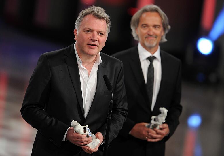 Die Produzenten Sven Burgemeister (l) und Andreas Bareiss