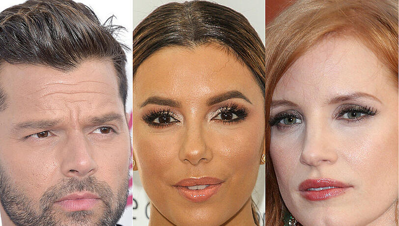 Unter anderem Ricky Martin, Eva Longoria und Jessica Chastain (v.l.) meldeten sich nach dem Amoklauf in Roseburg zu Wort Unter anderem Ricky Martin, Eva Longoria und Jessica Chastain (v.l.) meldeten sich nach dem Amoklauf in Roseburg zu Wort