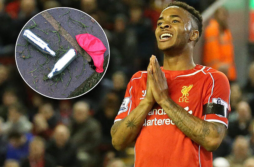 FC Liverpool-Star Raheem Sterling soll Lachgas, auch bekannt als "Hippy Crack", inhaliert haben.