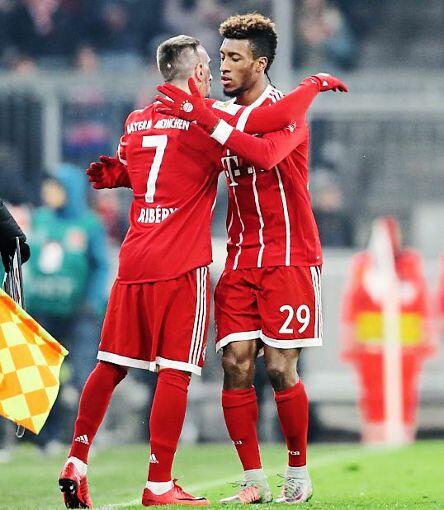 Generationen-Wechsel? Ribéry kommt für Coman (r.).