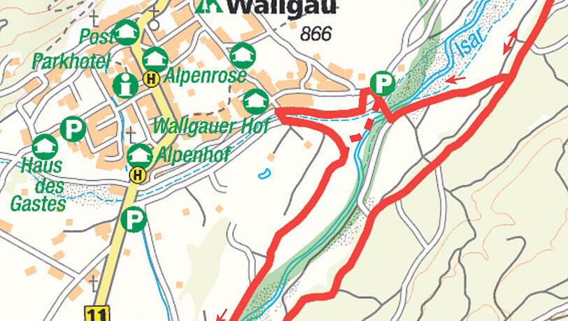 Die Wanderroute im Detail. Die Wanderroute im Detail.
