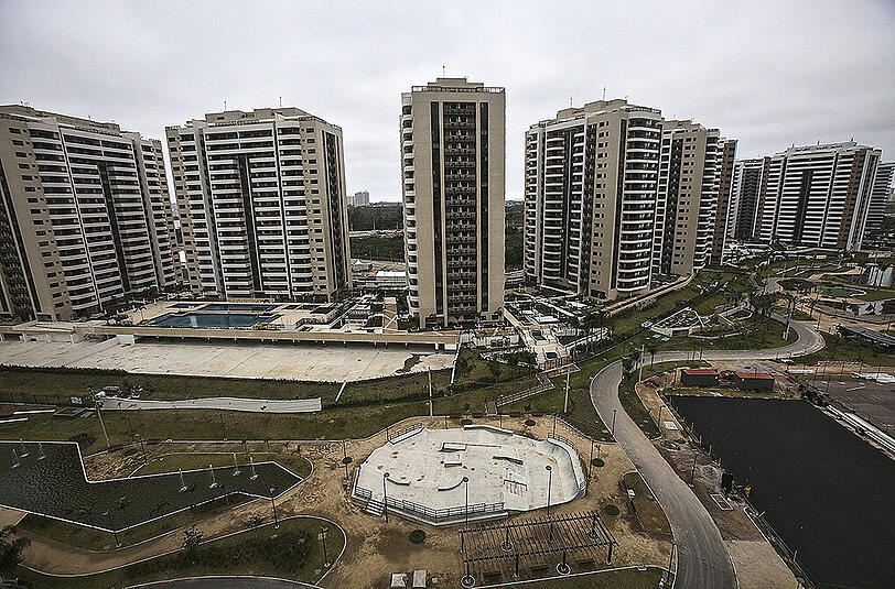 Blick auf das Olympische Dorf in Rio de Janeiro.