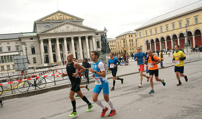 Die Münchner Innenstadt wurde am Sonntag zur Marathon-Strecke.
