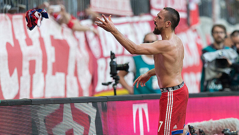 Franck Ribery ersetzte in der 61. Minute Arjen Robben Franck Ribery ersetzte in der 61. Minute Arjen Robben