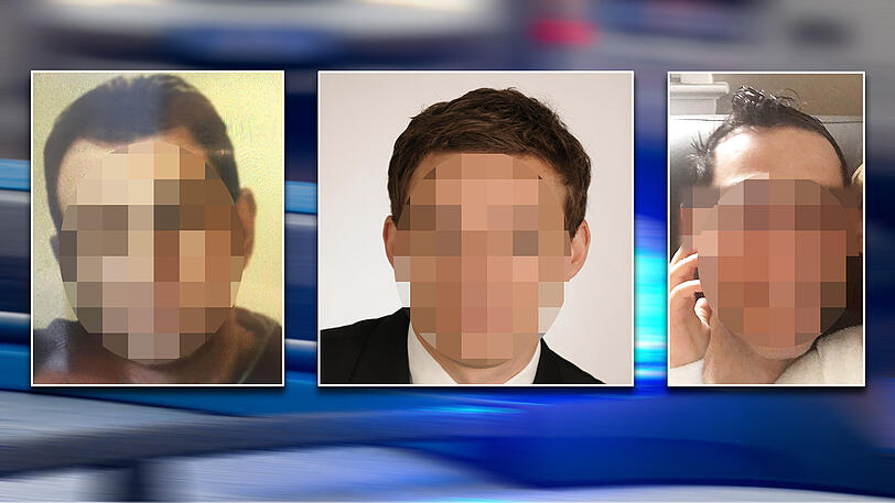 Joseph B. (43, l.) hat gestanden, seine Frau erstochen zu haben. Hat er seine Freundin getötet? Konstantin V. (32, m.) sitzt in U-Haft. Schoss einer Polizistin (26) in den Kopf: Alexander B. (37).
