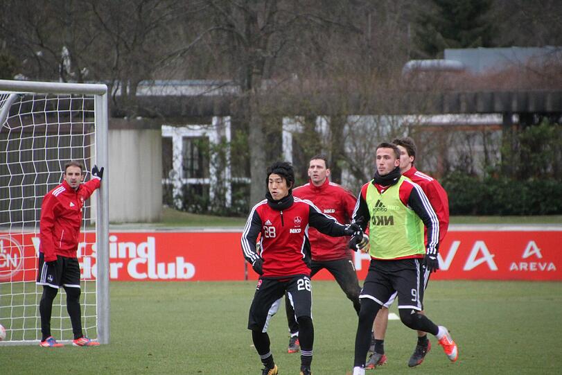 ...ehe es mit einem Trainingsspiel auf kleinem Raum noch einmal zur Sache ging.