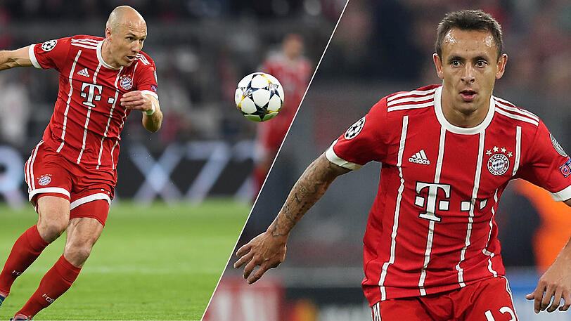 Bleiben noch ein Jahr beim FC Bayern: Arjen Robben und Rafinha