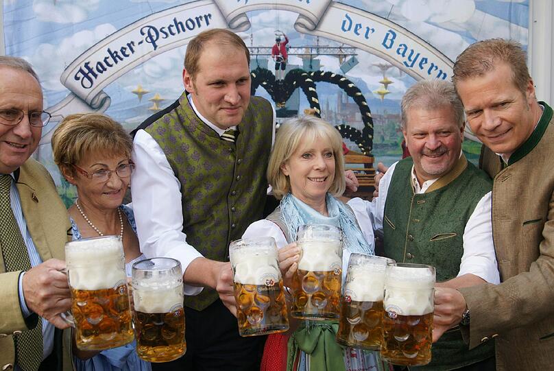Die Brauerei hat zur Hacker-Pschorr-Oktoberfestbier-Probe geladen. Die Bilder