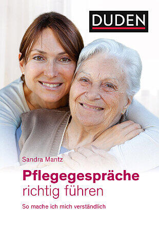 "Das Buch "Pflegegespräche richtig führen" von Sandra Mantz.