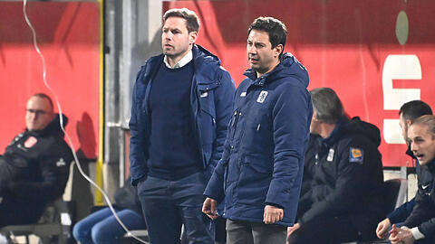 Sechzigs Sportdirektor Christian Werner und Cheftrainer Argirios Giannikis.