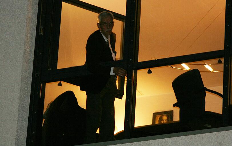 Dieter Schneider während der Verhandlungspause.