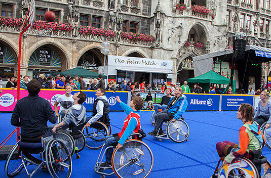 Der Marienplatz wird zur Sport-Arena.