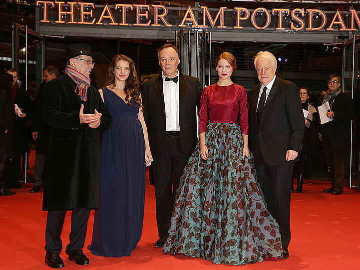 "Die Schöne und das Biest" auf der Berlinale: Dieter Kosslick, Yvonne Catterfeld, Christophe Gans, Léa Seydoux und André Dussollier (von links)