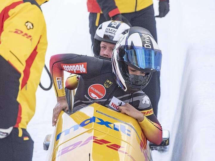 Die Bob-WM in Altenberg beginnt mit den Frauen im Zweierbob: Team Mariama Jamanka hat gute Aussichten.