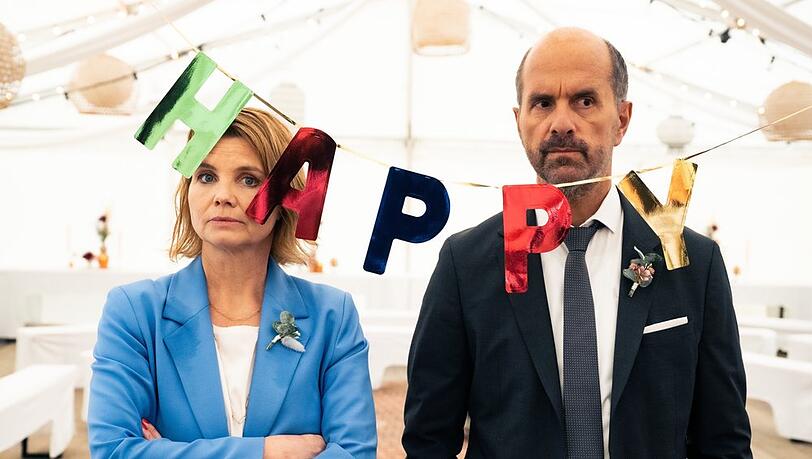 Annette Frier und Christoph Maria Herbst in der Spielfilm-Fortsetzung "Hochzeiten" der Serie "Merz gegen Merz".