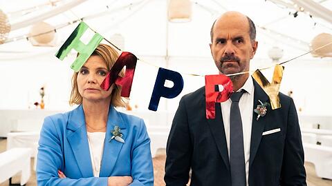 Annette Frier und Christoph Maria Herbst in der Spielfilm-Fortsetzung "Hochzeiten" der Serie "Merz gegen Merz".
