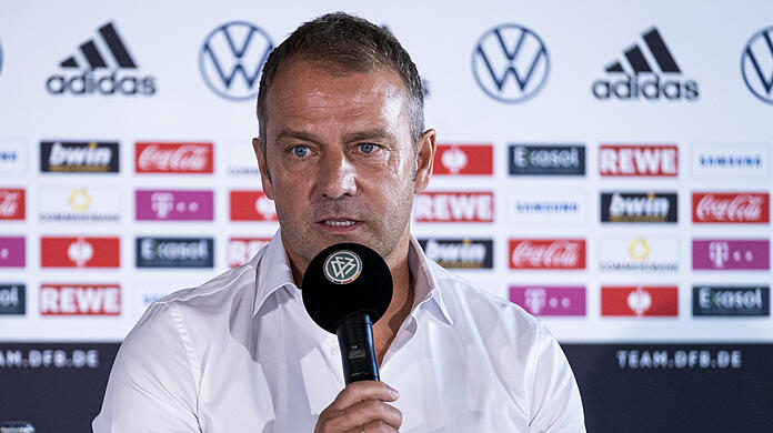 Hansi Flick bei seiner Vorstellung als neuer Bundestrainer am Dienstag.