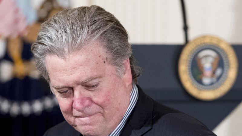 Stephen Bannon, damaligs noch Chefstratege von US-Präsident Trump, im August 2017 im Weißen Haus. Stephen Bannon, damaligs noch Chefstratege von US-Präsident Trump, im August 2017 im Weißen Haus.