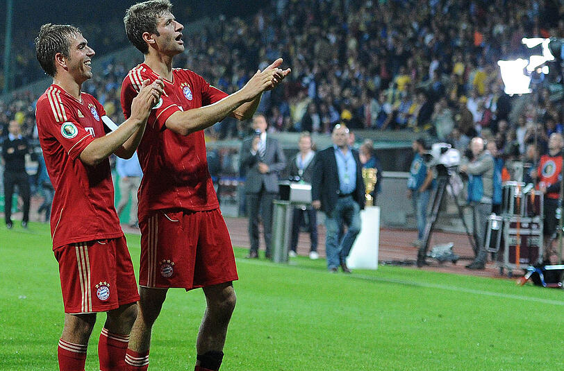 Philipp Lahm (l) und Thomas Müller.