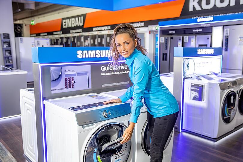 Samira hatte viel Gaudi bei Samsung.