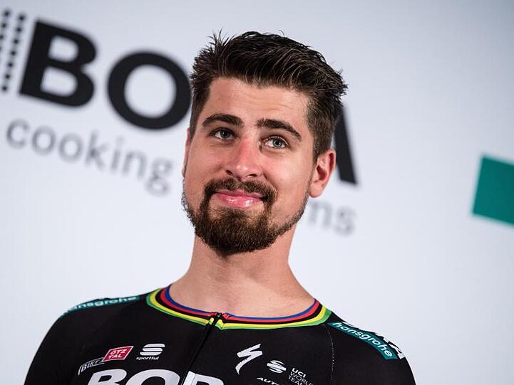 Teammitglied Peter Sagan bei der Vorstellung des Radsportteams.
