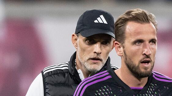 Trainer Thomas Tuchel und Angreifer Harry Kane freuen sich auf das Champions-League-Spiel gegen Arsenal London.