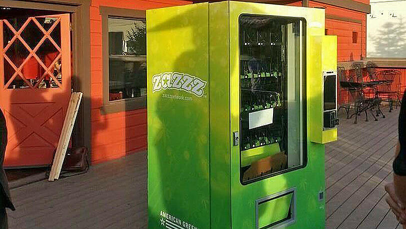 So sieht er aus, der angeblich erste Marihuana-Automat der Welt. So sieht er aus, der angeblich erste Marihuana-Automat der Welt.