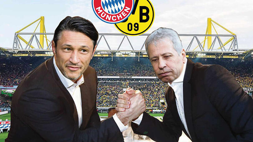 Wer lässt im Supercup die Muskeln spielen: Bayern-Trainer Niko Kovac (l.) oder BVB-Coach Lucien Favre?
