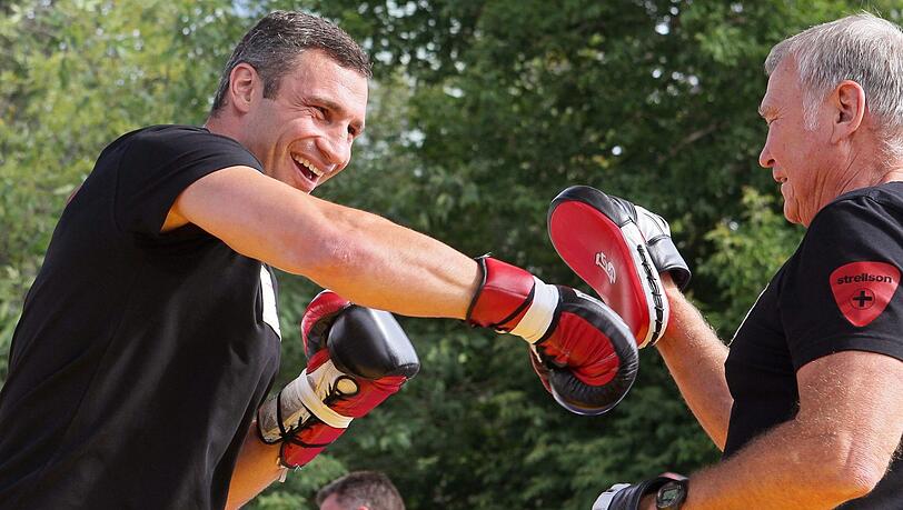 Vitali Klitschko mit Fritz Sdunek. Vitali Klitschko mit Fritz Sdunek.