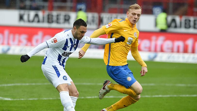 Braunschweig kommt beim KSC nicht über ein 2:2 hinaus.