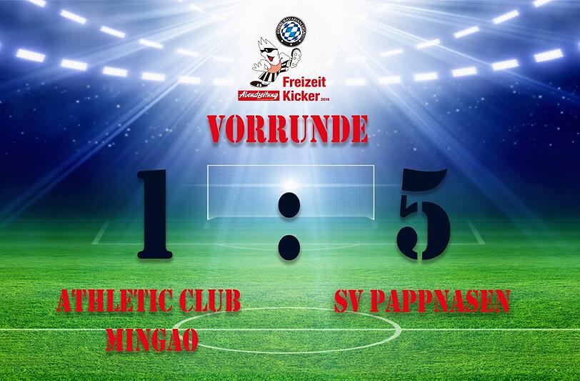 Die SV Pappnasen gewannen die Partie mit 1:5.