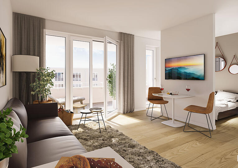 Stilvoll, lichtdurchflutet, intelligent geschnitten und mit vielen sorgfältig ausgewählten Ausstattungsdetails: Die Wohnungen in meinraum München West verbinden modernsten Wohnkomfort mit jeder Menge Freiraum, um Ihr Zuhause ganz individuell zu genießen. Einfach wohlfühlen!