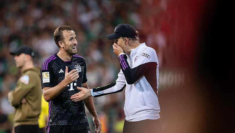 Thomas Tuchel gratulierte Harry Kane zu seinem Debüt. Thomas Tuchel gratulierte Harry Kane zu seinem Debüt.