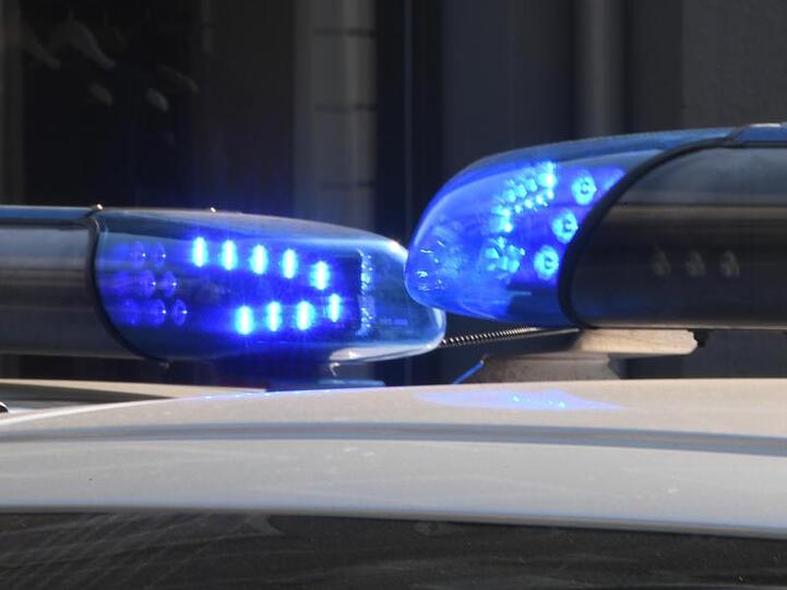 Blaulichter sind auf den Dächern von Polizeifahrzeugen zu sehen. Foto: Carsten Rehder/Archiv