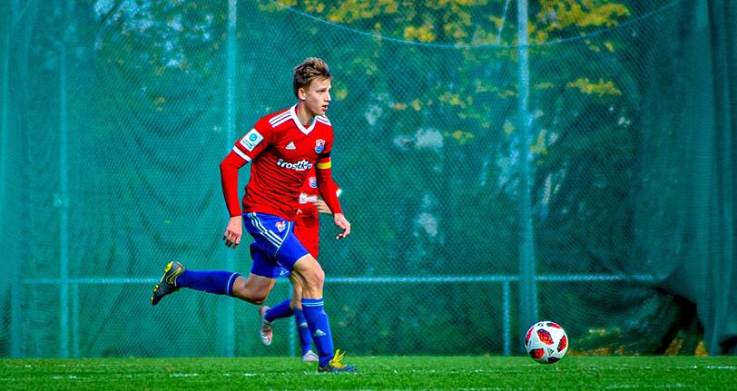 Der jüngste Spieler der 3. Liga: Viktor Zentrich von der SpVgg Unterhaching.