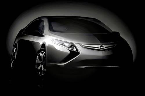 Die groben Umrisse des Ampera sind zu erkennen - mehr will Opel bisher nicht vom neuen Hoffnungsträger zeigen.