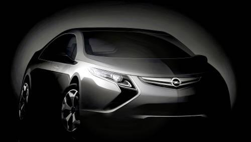 Die groben Umrisse des Ampera sind zu erkennen - mehr will Opel bisher nicht vom neuen Hoffnungsträger zeigen. Die groben Umrisse des Ampera sind zu erkennen - mehr will Opel bisher nicht vom neuen Hoffnungsträger zeigen.