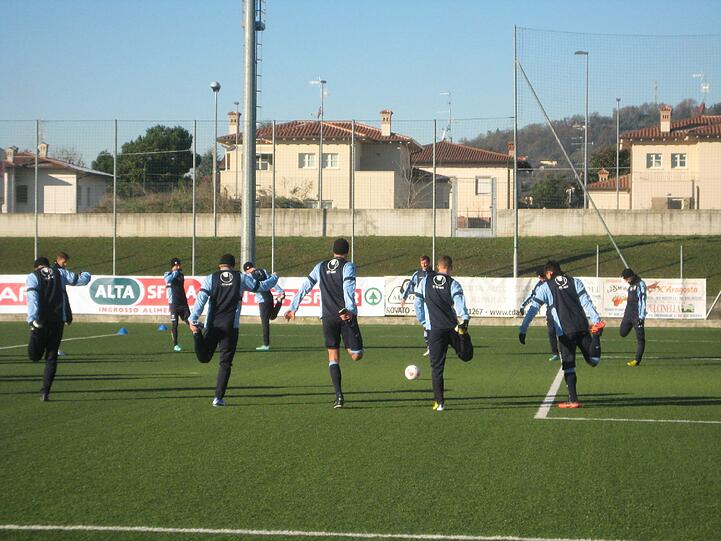 Die Löwen im Trainingslager in Brescia.