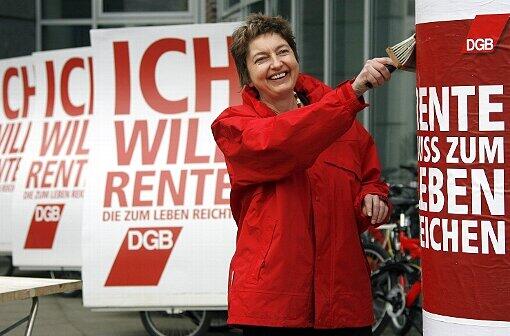 Setzt sich für bessere Voraussetzungen der Rente für besonders langjährig Versicherte ein: DGB-Vorstandsmitglied Annelie Buntenbach