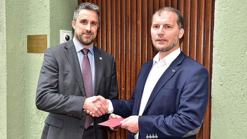 Kriminaloberrat Markus Kraus (l.) und Chalid Salama.