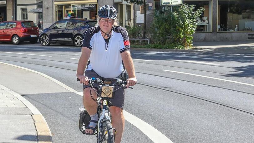100 gefährliche Radwege hat Andreas Jakob dem OB gemeldet.