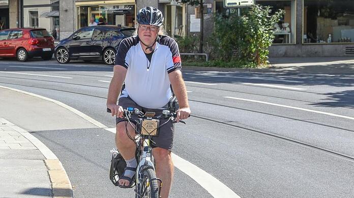 100 gefährliche Radwege hat Andreas Jakob dem OB gemeldet.